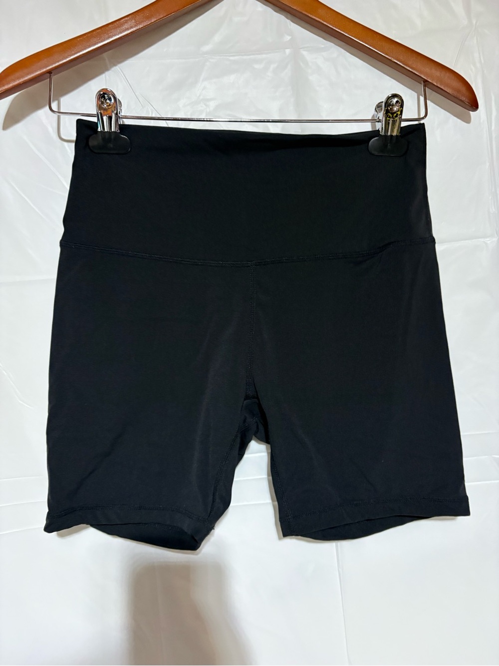 Royalty Black High-Waist Bike Shorts - Sleek Active Fit